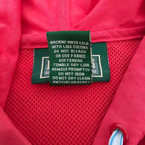 LL Bean Hooded Windbreaker Quarter 1/4 Zip Popover Women S Lightweight Jacket - Picture 13 of 13